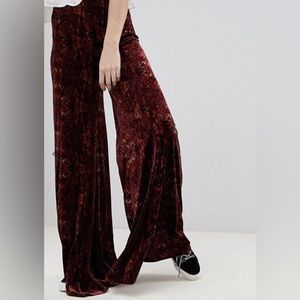 Free People “Lovin’ Feeling Velvet Wide Leg Pants “